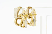 14 karaat designer oorclips  dames - 2 cm