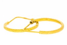18 karaat gouden oorringen dames - 2,2 cm