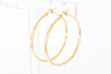 14 Karaat geel gouden oorringen dames - 4 cm
