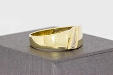 14 Karaat gouden diamant ring heren - 20,2 mm