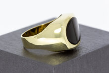 14 Karaat Onyx Zegelring mannen - 18,9 mm
