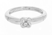 18 Karaat witgouden diamant ring dames - 16,6 mm