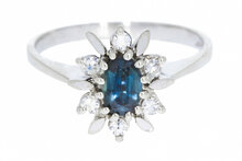 18 Karaat gouden Edelsteen ring dames - 16,5 mm