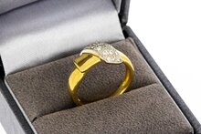 18 karaat gouden dames diamantring - 16,3 mm