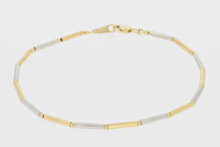 14 Karaat goud staafjes dames armband - 21 cm