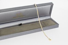 14 Karaat goud staafjes dames armband - 21 cm