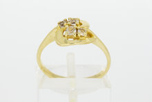 14 Karaat gouden zirkonia damesring - 17,4 mm