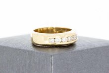 14 Karaat gouden Diamant dames ring - 17,2 mm