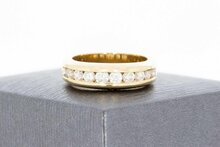 14 Karaat gouden Diamant dames ring - 17,2 mm