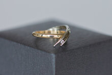 14 Karaat bicolor ring met Diamant - 14,9 mm