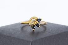 Saffier ring dames 18 karaat goud - 16,7 mm