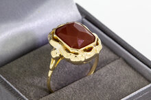 14 Karaat goud Vintage Carneool ring - 19,4 mm