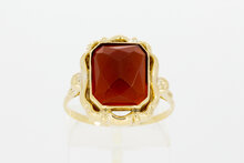 14 Karaat goud Vintage Carneool ring - 19,4 mm