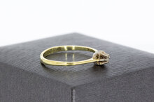 14 Karaat gouden diamant Solitairring - 16 ,9 mm