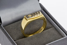 14 Karaat gouden Zirkonia ring - 19,6 mm