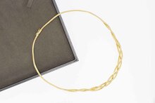 Gevlochten Omega Collier 14 karaat - 44 cm