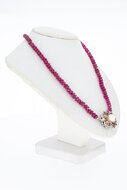 Edelsteenketting met gouden sluiting - 52 cm