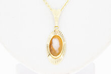 14 Karaat goud vintage Camee hanger