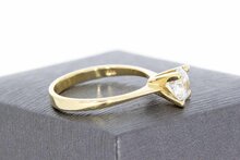 14 karaat gouden Saffier ring - 18,2 mm