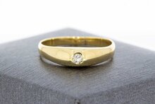 14 Karaat goud diamant ring - 18,3 mm