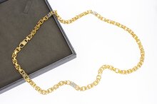 18 Karaat gouden platte Koningsketting - 60,4 cm