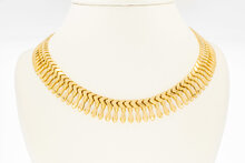 18 karaat gouden &quot;ZigZag&quot; Collier - 45 cm