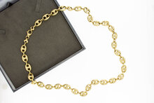 Anker ketting 18 Karaat gouden - 62,5 cm
