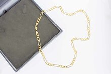 18 Karaat gouden Figaro ketting - 59,6 cm