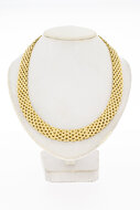 14 Karaat gouden brede Tank Collier - 44,2 cm