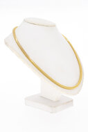 Gevlochten ketting 18 Karaat goud - 45,7 cm