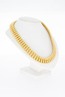 Gevlochten ketting 18 Karaat goud - 46 cm