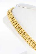 Gevlochten ketting 18 Karaat goud - 46 cm