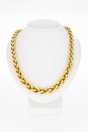 Vossenstaart ketting 18 Karaat goud - 46 cm