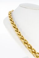 Vossenstaart ketting 18 Karaat goud - 46 cm