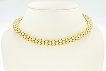 Popcorn ketting 14 Karaat goud - 46,5 cm