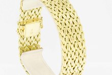gevlochten armband 14 Karaat  goud - 19,9 cm