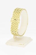 gevlochten armband 14 Karaat  goud - 19,9 cm