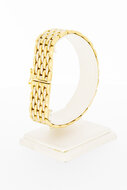 Brede Tank armband 18 karaat goud - 20 cm