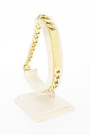 Plaat Armband 14  karaat goud - 24,5 cm