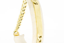 Plaat Armband 14  karaat goud - 24,5 cm