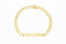 Plaat Armband 14  karaat goud - 24,5 cm