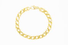 Gourmet armband 14 Karaat goud - 23,1 cm