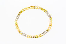 Gourmet armband 18 Karaat goud - 21 cm