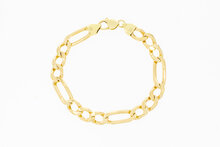 Figaro 14 Karaat armband goud - 24 cm
