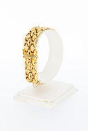 18 karaat ros&eacute; gouden brede armband - 18,8 cm