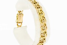 Gevlochten armband 14 Karaat goud - 18,1 cm