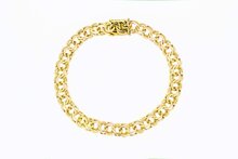 Gevlochten armband 14 Karaat goud - 18,1 cm