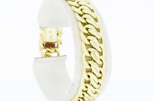 Gevlochten armband 14 Karaat  goud - 18,6 cm