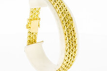 14 Karaat gevlochten armband - 19,8 cm