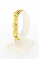 14 Karaat gevlochten armband - 19,8 cm